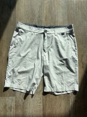 Travis Mathew Light Gray Flat Front Chino Shorts